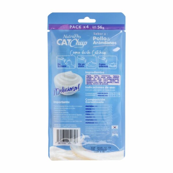 Alimento Para Gatos Sabor A Pollo Con Arándanos NUTRAPRO 56 G - Imagen 2