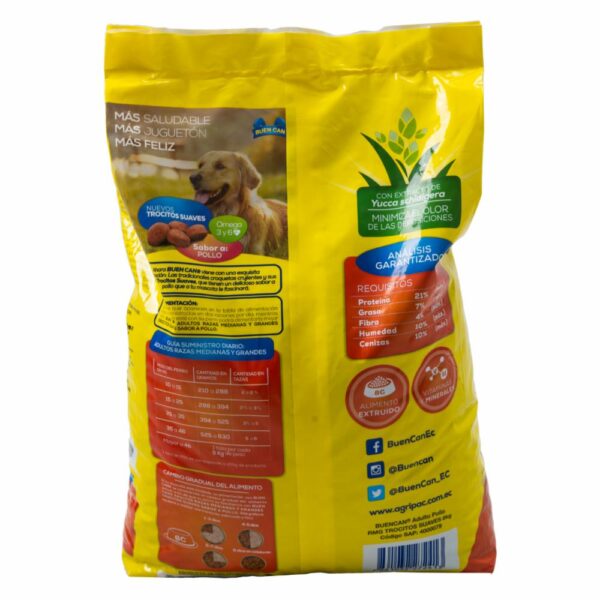 Alimento Para Perros Adulto Raza Mediana Grande Pollo BUEN CAN 8 Kg - Imagen 3