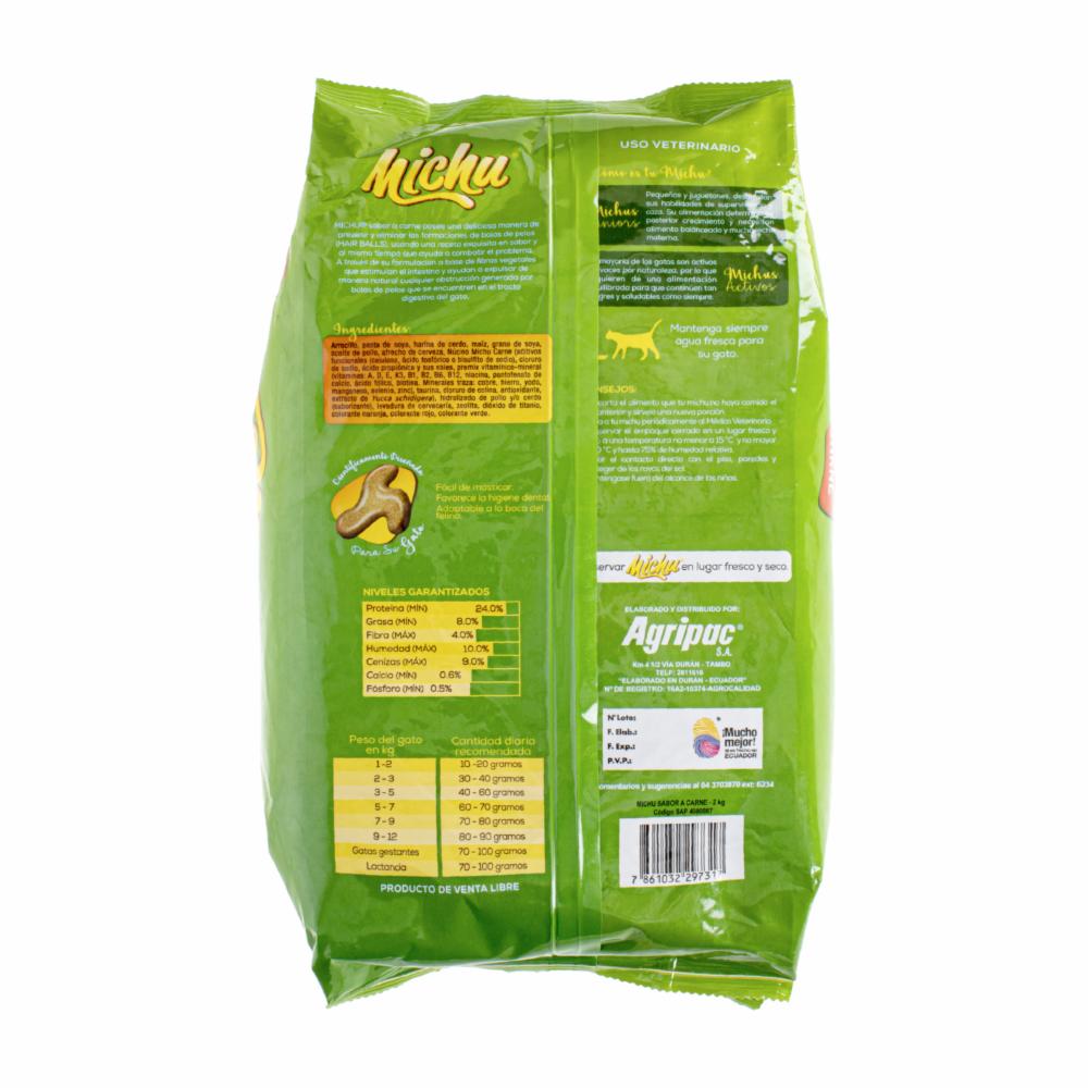 Alimento Para Gatos Sabor A Carne MICHU 2000 G - Imagen 2