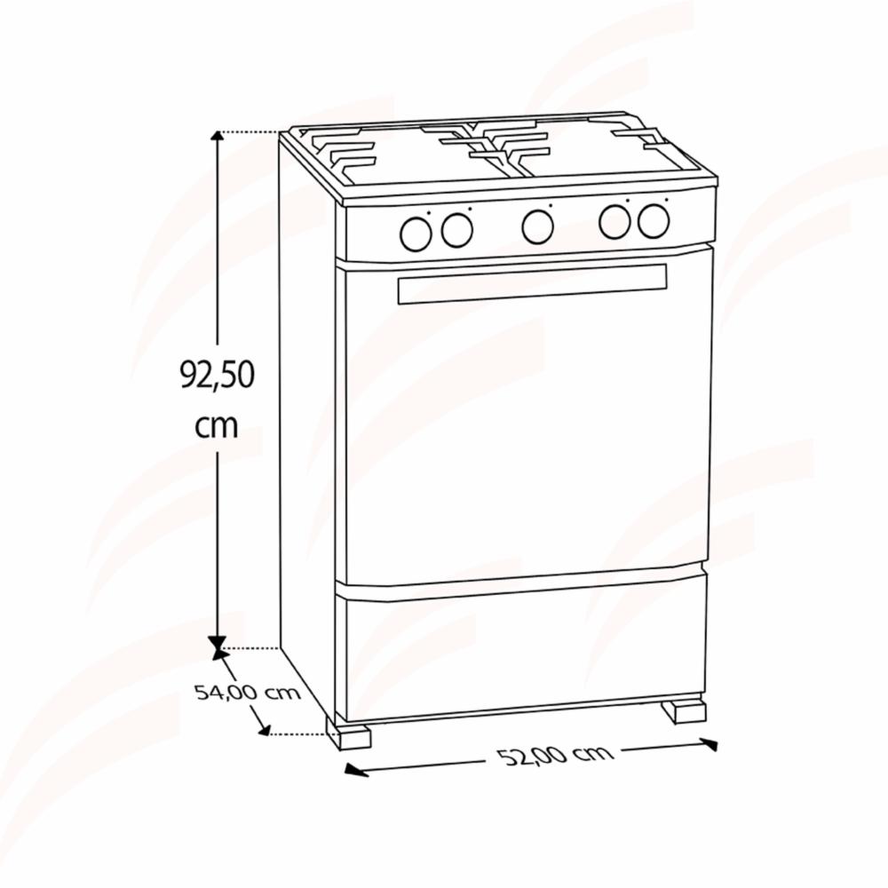 Cocina A Gas 52 Cm EM5120SX2 MABE 4 Quemadores - Imagen 4