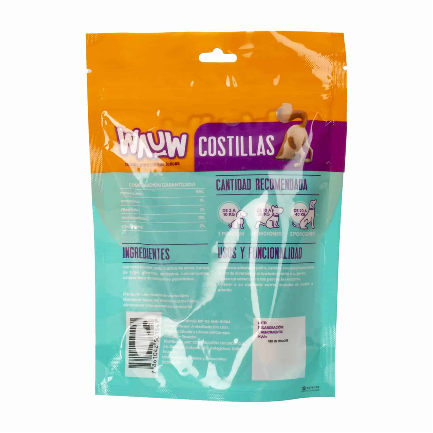 Snack Para Perros Costillitas WAUW X 6 Uds - Imagen 2