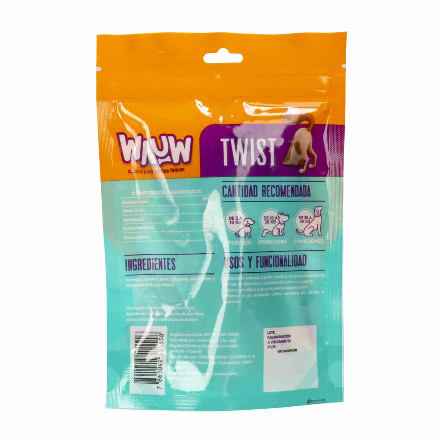 Snack Para Perros Twists WAUW 10 Uds - Imagen 2