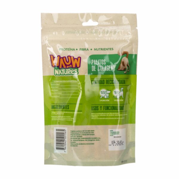 Snack Para Perros Palitos De Colágeno WAUW X 12 Uds - Imagen 2