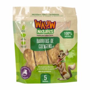 Snack Para Perros Barritas De Colágeno WAUW 5 Unidades