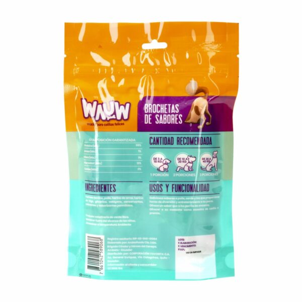 Snack Para Perros Brochetas De Sabores WAUW X 6 Uds - Imagen 2