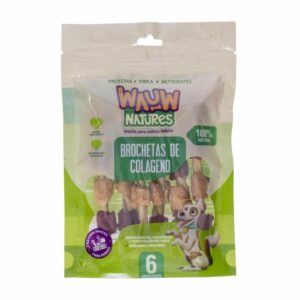 Snack Para Perros Brocheta De Colágeno WAUW X 6 Uds