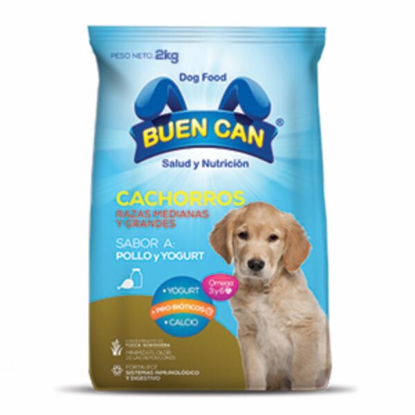 Alimento Para Perros Cachorro Raza Mediana Grande BUEN CAN 2 Kg