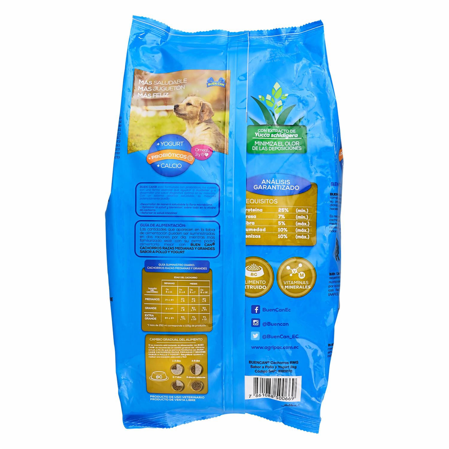 Alimento Para Perros Cachorro Raza Mediana Grande BUEN CAN 2 Kg - Imagen 3