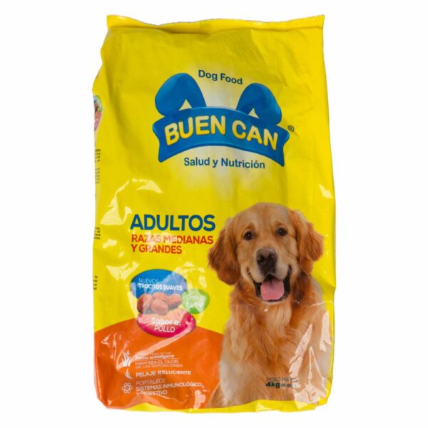 Alimento Para Perros Adulto Raza Mediana Grande Pollo BUEN CAN 4 Kg