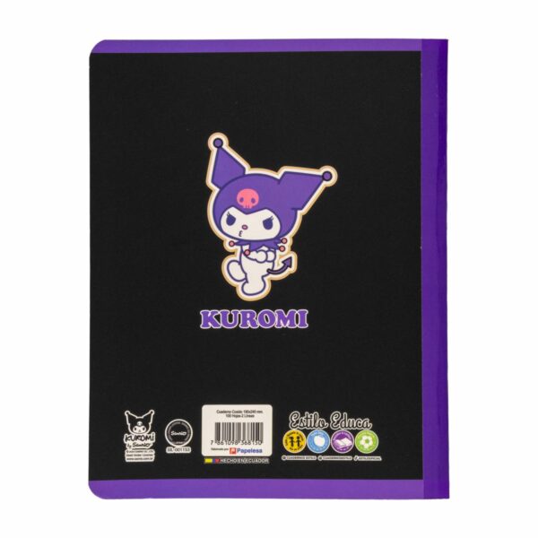 Cuaderno Cosido 2 Líneas Diseño Kuromi ESTILO 100 Hojas - Imagen 2