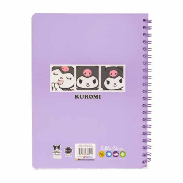 Cuaderno Universitario 2 Líneas Diseño Kuromi ESTILO 100 Hojas - Imagen 2