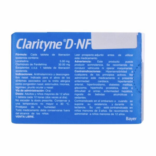 Descongestionante Nasal En Tabletas CLARITYNE 10 G - Imagen 2