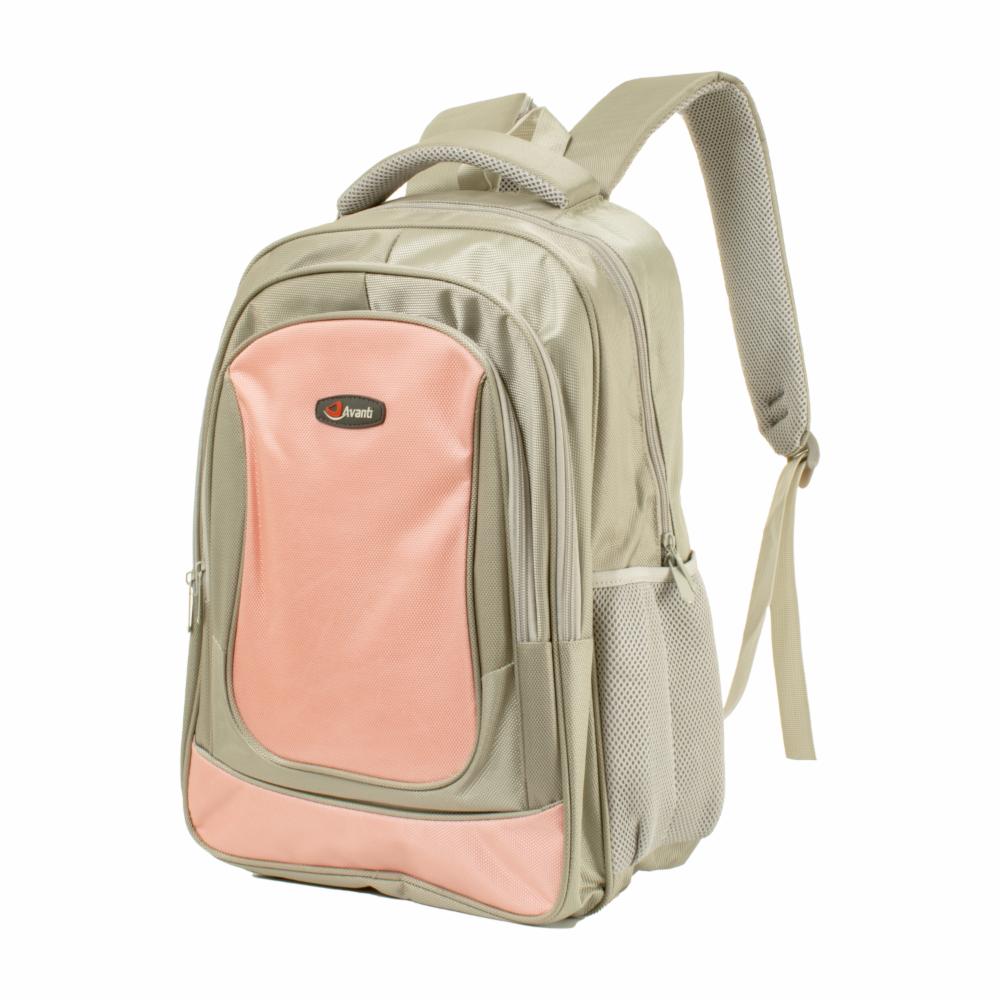 Mochila Gris Con Rosado AVANTI Grande - Imagen 2