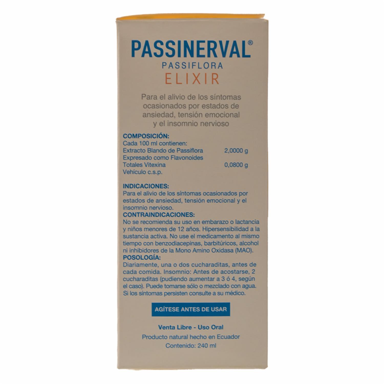 Passinerval Elixir PASSINERVAL ELIXIR 240 Ml - Imagen 3