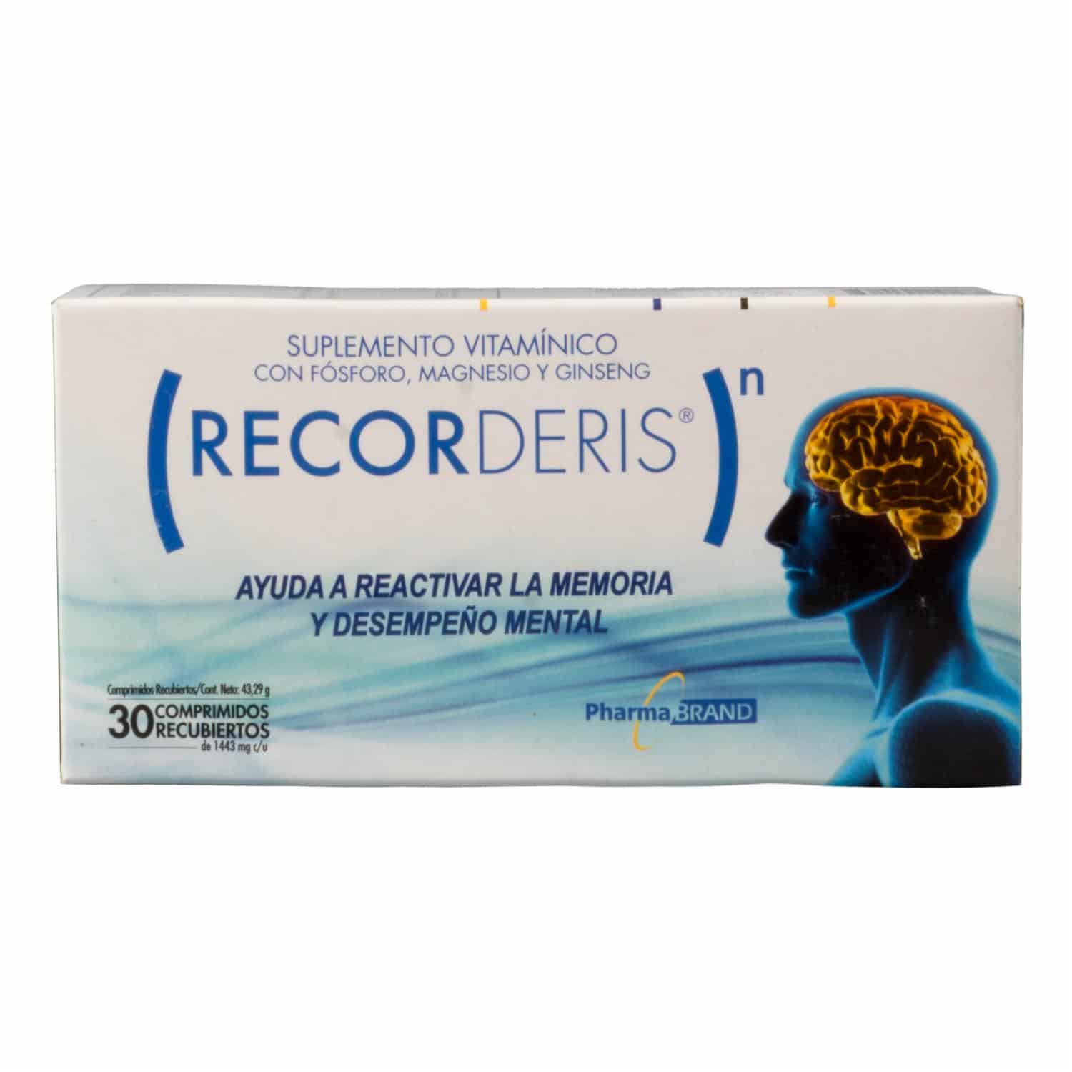 Multivitamínico Memoria RECORDERIS X 30 Comprimidos - Imagen 2