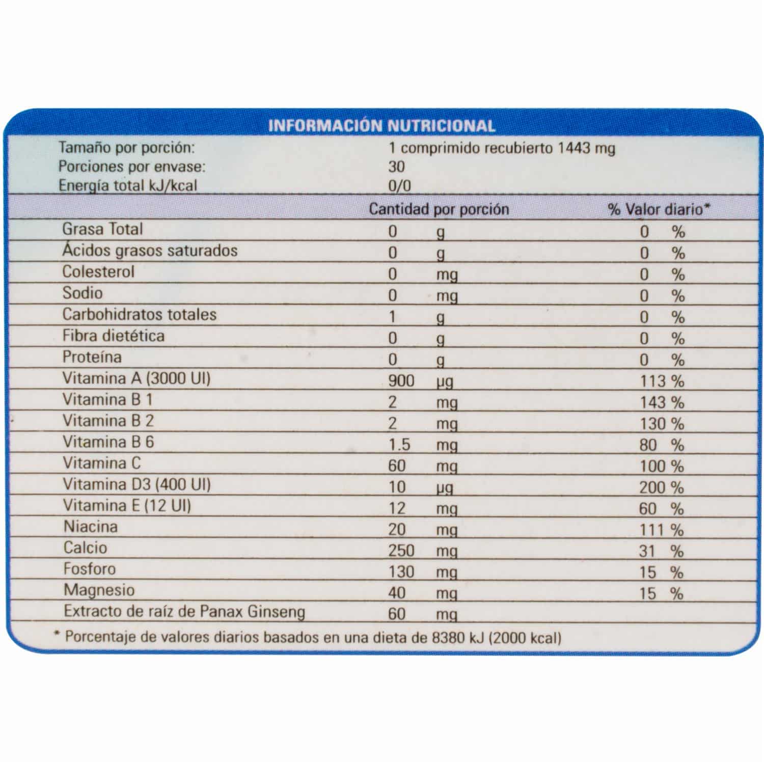 Multivitamínico Memoria RECORDERIS X 30 Comprimidos - Imagen 4