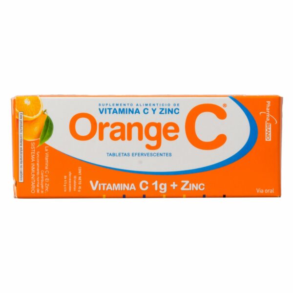 Vitamina C + Zinc Efervescente ORANGE C 10 Uds - Imagen 2