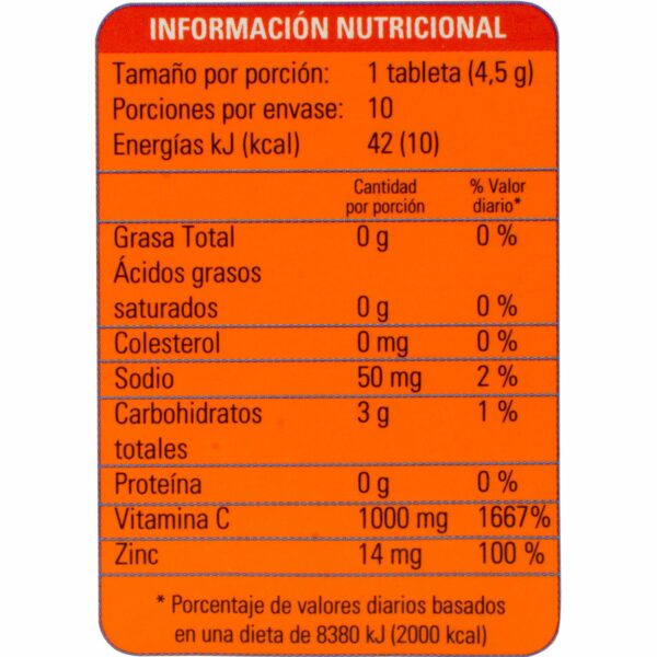 Vitamina C + Zinc Efervescente ORANGE C 10 Uds - Imagen 4