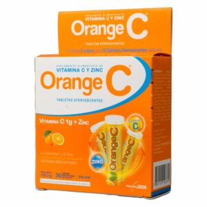 Vitamina C + Zinc Efervescente ORANGE C X 30 Uds