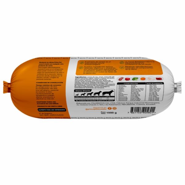 Alimento Para Perros Cocido Sabor A Res Pollo Y Cerdo PRIME PET 1 Kg - Imagen 3