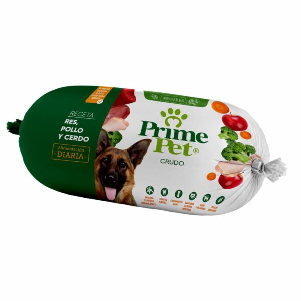 Alimento Para Perros Crudo Sabor A Res Pollo Y Cerdo PRIME PET 1 Kg - Imagen 5