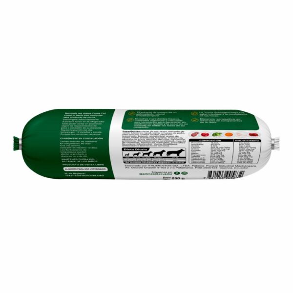 Alimento Para Perros Crudo Sabor A Res Pollo Y Cerdo PRIME PET 250 G - Imagen 3