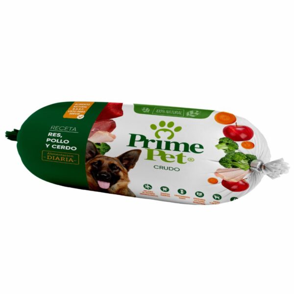 Alimento Para Perros Crudo Sabor A Res Pollo Y Cerdo PRIME PET 250 G - Imagen 5