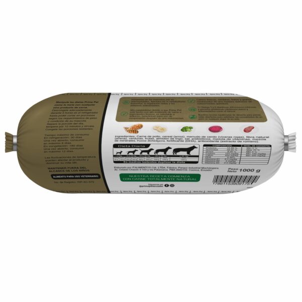 Alimento Para Perros Cocido De Pollo PRIME PET 1000 G - Imagen 3