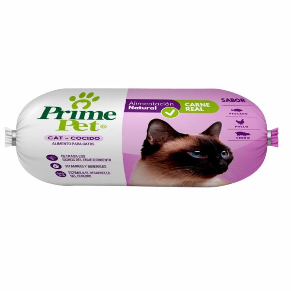 Alimento Para Gatos Cocido Sabor A Pescado Pollo Cerdo PRIME PET 160 G