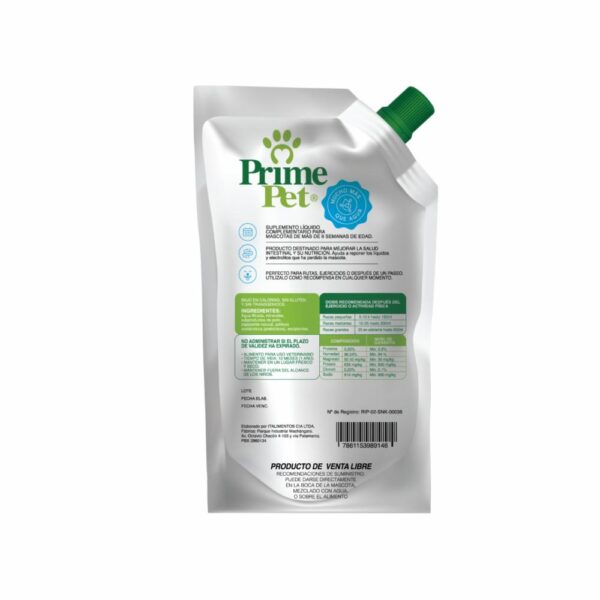 Gel Hidratante Para Perros Y Gatos Isotónico Sabor A Caldo De Pollo PRIME PET 150 Ml - Imagen 3
