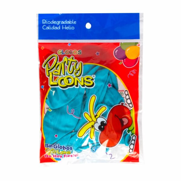 Globo N12 Turquesa PARTY LOONS X 10 Uds