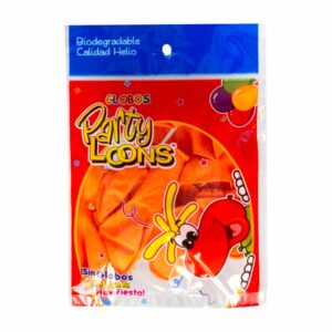 Globo N9 Naranja PARTY LOONS X 10 Uds