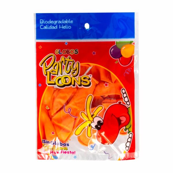 Globo N9 Naranja PARTY LOONS X 10 Uds