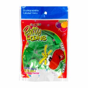 Globo N12 Verde PARTY LOONS X 10 Uds