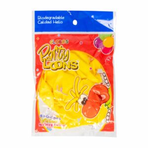 Globo N12 Amarillo PARTY LOONS X 10 Uds