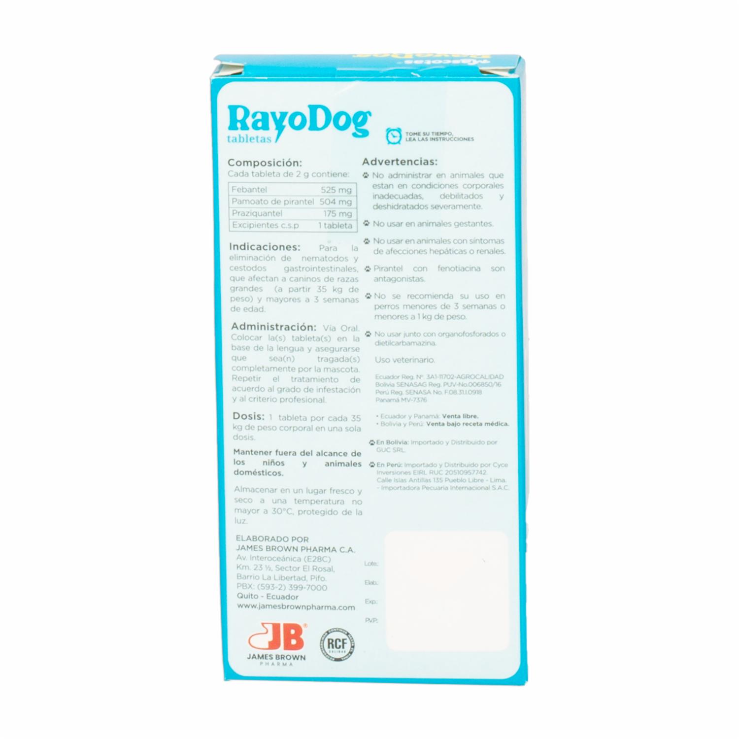 Antiparasitario Para Perros Raza Grande AZITRO X 2 Uds - Imagen 2