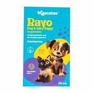 Antiparasitario Para Mascotas Puppy Para Perros Y Gatos RAYO DOG 20 Ml