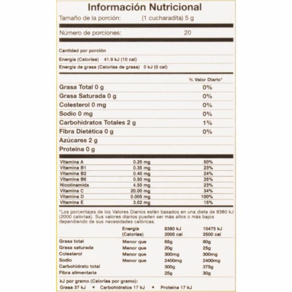 Multivitaminas Sabor A Banano MULGATOL 100g - Imagen 4