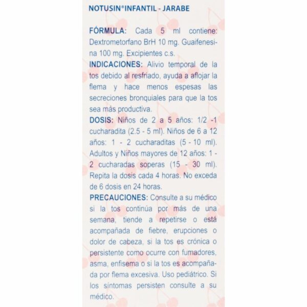 Jarabe Para La Tos Infantil NOTUSIN 100 ml - Imagen 3