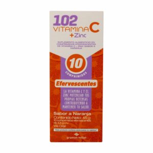 Vitamina C Efervescentes Mas Zinc 102 VITAMINA C 45 G