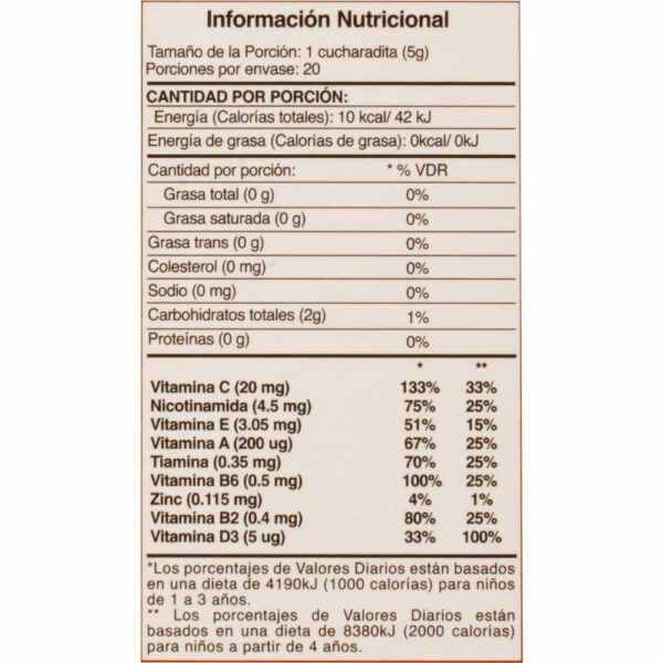 Suplemento Alimenticio Naranja MULGATOL 100 g - Imagen 4