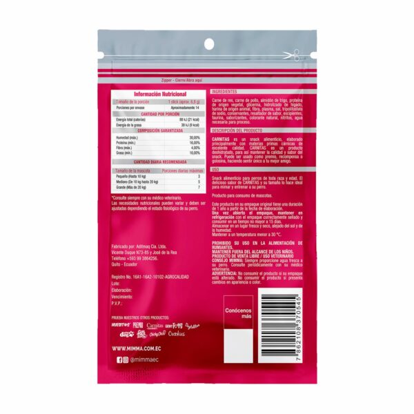 Snack Para Perros De Carne CARNITAS 100 G - Imagen 3