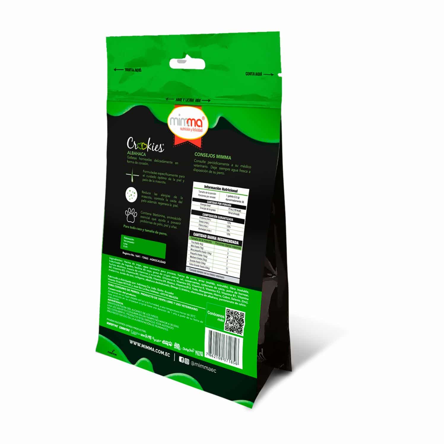 Galletas Para Perros Toda Raza Y Edad Con Albahaca CROOKIES 200 G - Imagen 3
