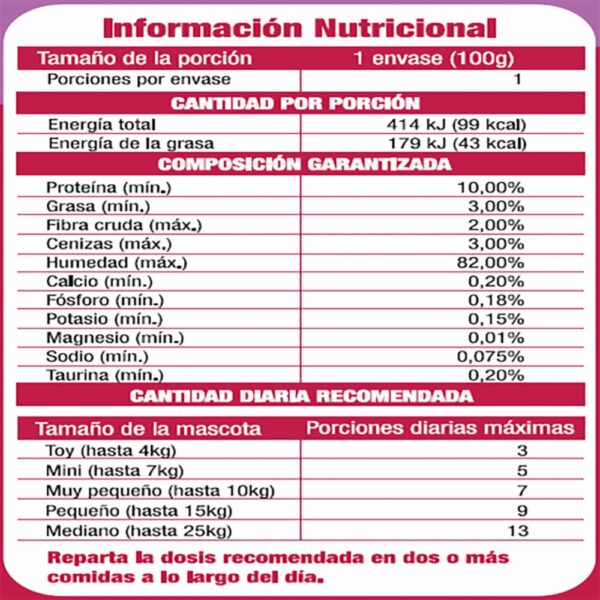 Snack Para Perros Adultos Todas Las Razas Trocitos En Salsa Pavo Ternera CARNITAS 100 G - Imagen 2