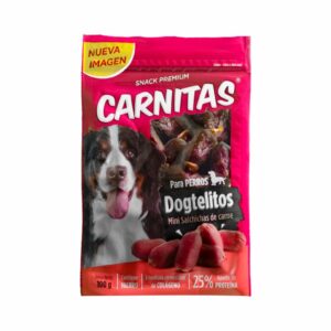 Snack Para Perros Mini Salchichas De Carne Dogtelitos CARNITAS 100 G