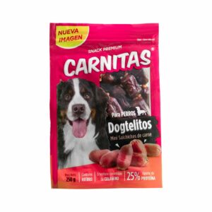 Snack Para Perros Mini Salchichas De Carne Dogtelitos CARNITAS 250 G