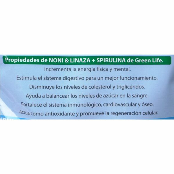 Mix De Noni & Linaza + Spirulina GREEN LIFE 400 G - Imagen 2