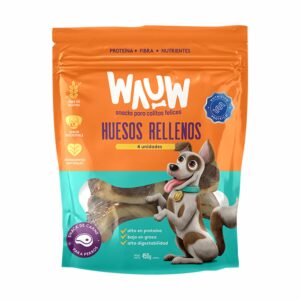 Snack Para Perros Huesos Rellenos WAUW 450 G