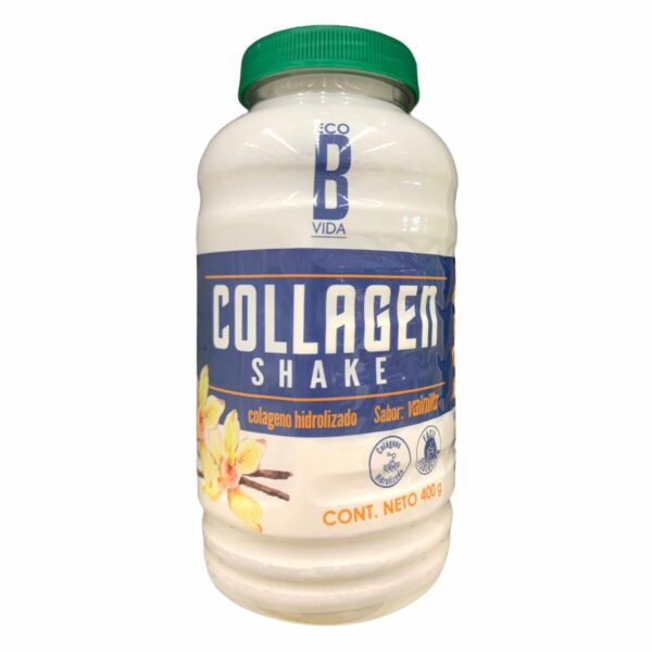 Collagen Shake Colágeno Hidrolizado Sabor A Vainilla Fácil Disolución ECOBVIDA 400 G