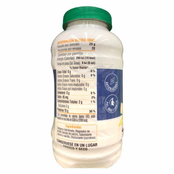 Collagen Shake Colágeno Hidrolizado Sabor A Vainilla Fácil Disolución ECOBVIDA 400 G - Imagen 2